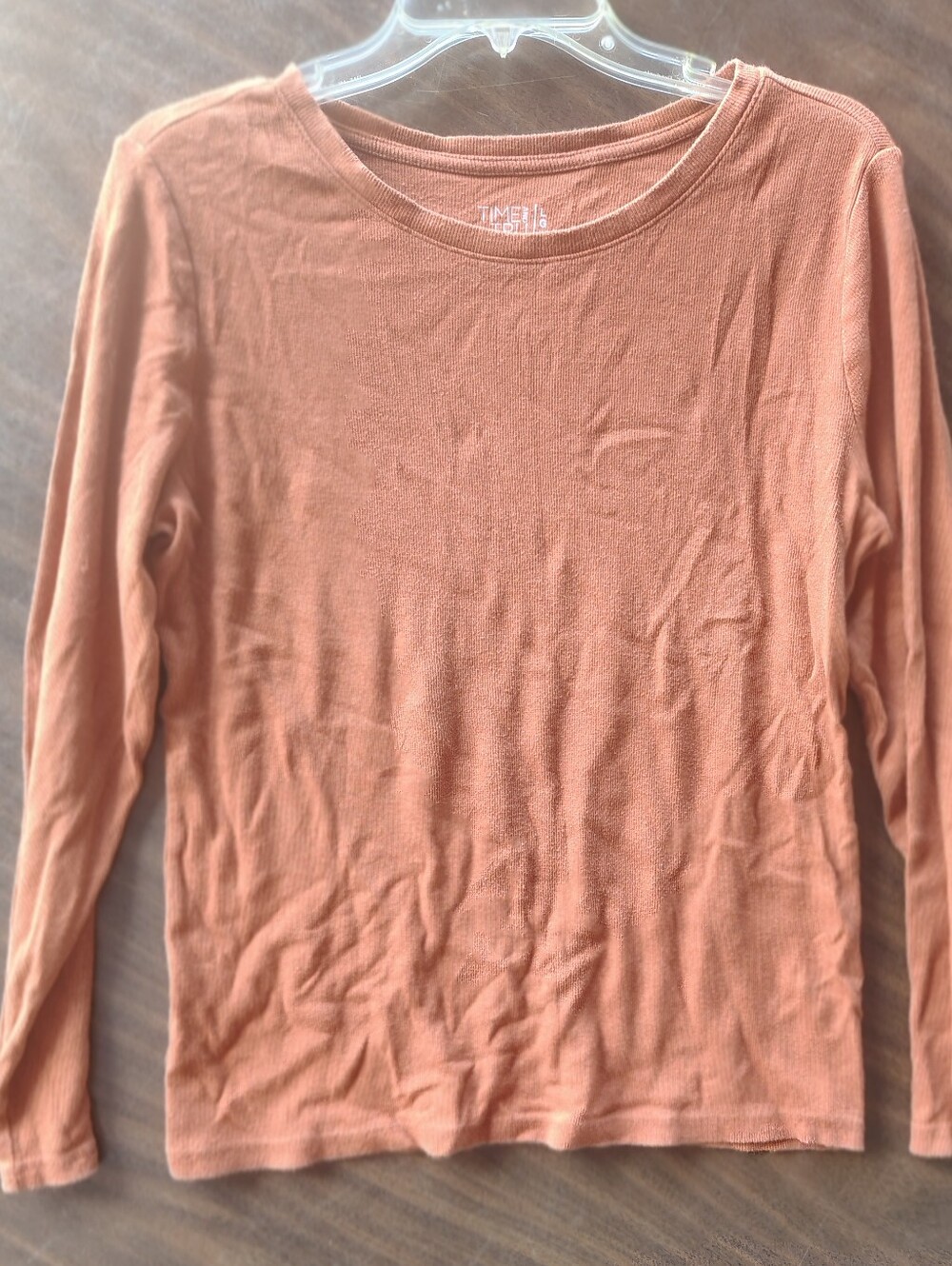 Women's Long-Sleeve Crewneck Top - Rust Large